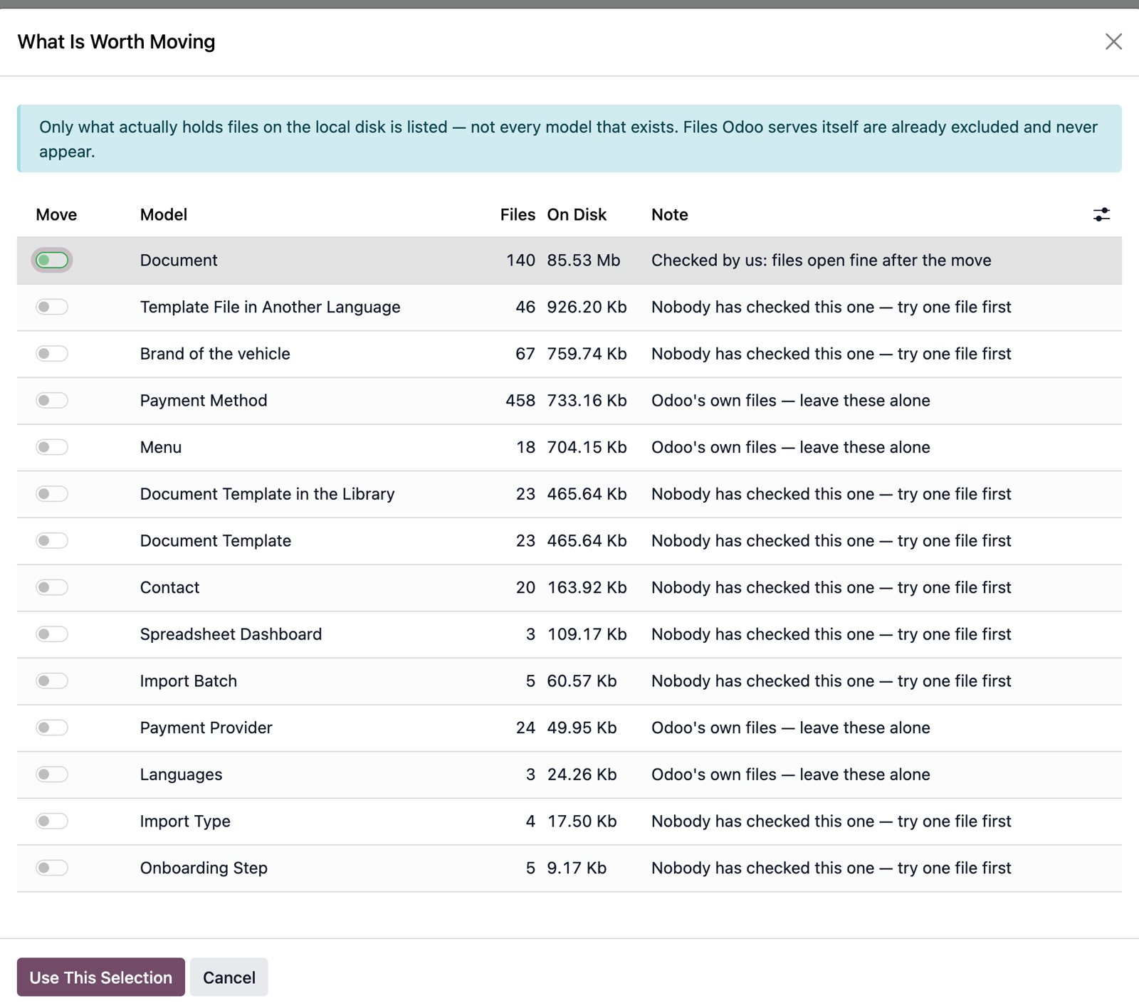 File Offload in Odoo