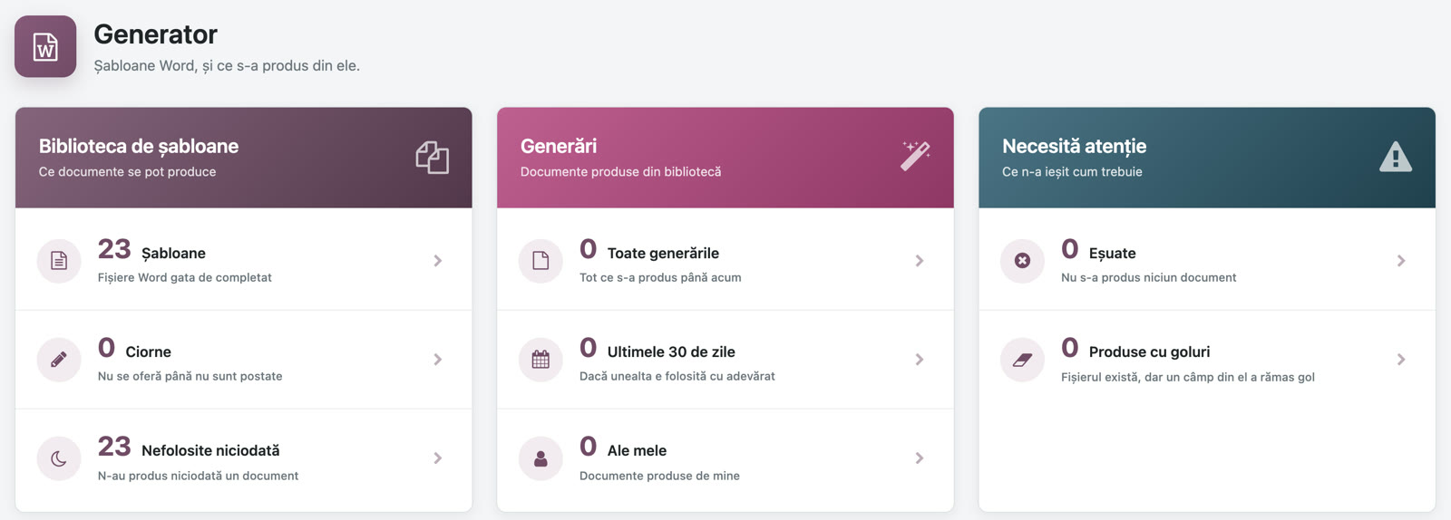 Tabloul de bord din Odoo 19, pe o firmă demo